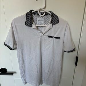 Denim and flower polo